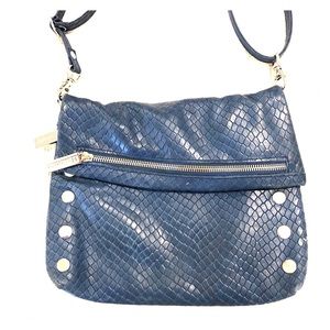Hammitt Navy Blue Snakeskin Crossbody